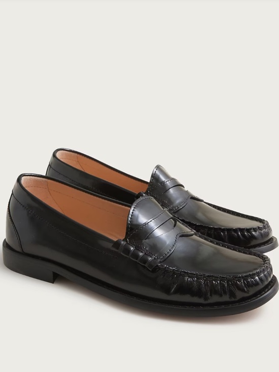 J. Crew Shoes - J. Crew Winona Penny Loafers Black Italian Leather Size 8